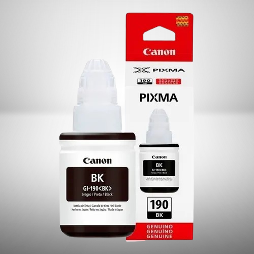 BOTELLA DE TINTA CANON GI-190 BK, NEGRO
